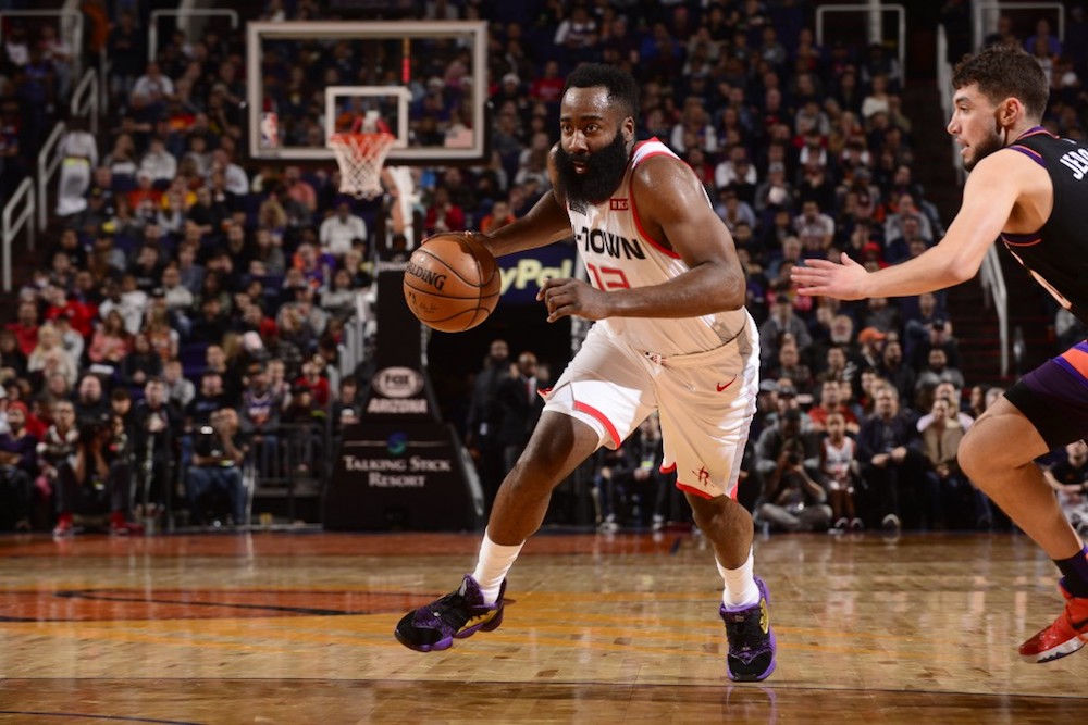 James Harden of the Houston Rockets handles the ball against the Phoenix Suns at Talking Stick Resort Arena in Phoenix, Arizona December 21, 2018. u00e2u20acu201d AFP pic