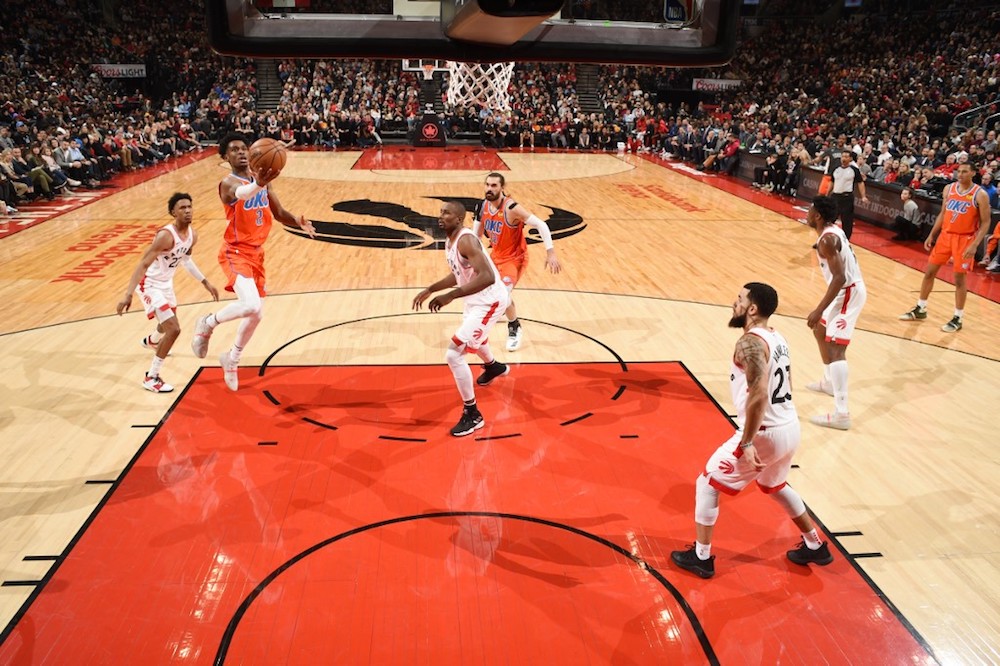 Shai Gilgeous-Alexander of the Oklahoma City Thunder shoots the ball against the Toronto Raptors at the Scotiabank Arena in Toronto December 29, 2019. u00e2u20acu201d AFP pic