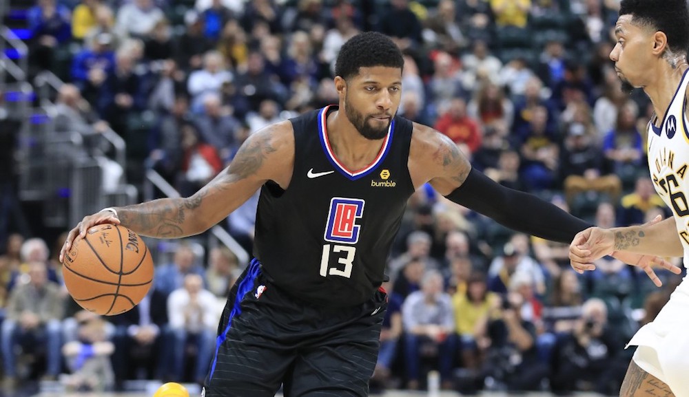 Paul George of the Los Angeles Clippers dribbles the ball against the Indiana Pacers at Bankers Life Fieldhouse in Indianapolis December 09, 2019. u00e2u20acu201d AFP pic