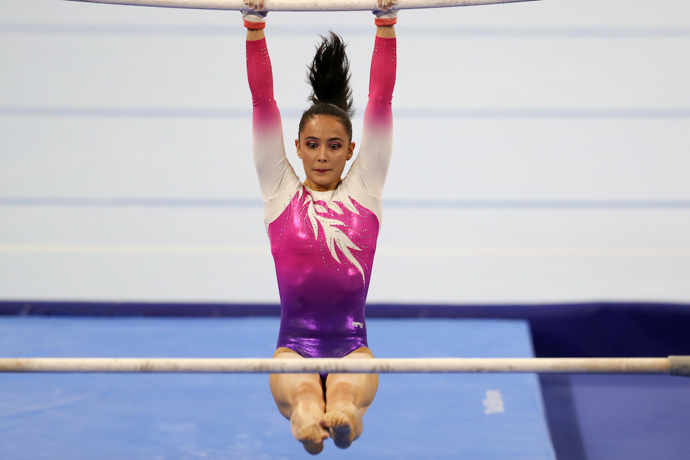 Malaysiau00e2u20acu2122s Farah Ann Abdul Hadi in action during the final of the Womenu00e2u20acu2122s Gymnastics Uneven Bars at the 30th SEA Games in Manila December 3, 2019. u00e2u20acu201d Reuters pic