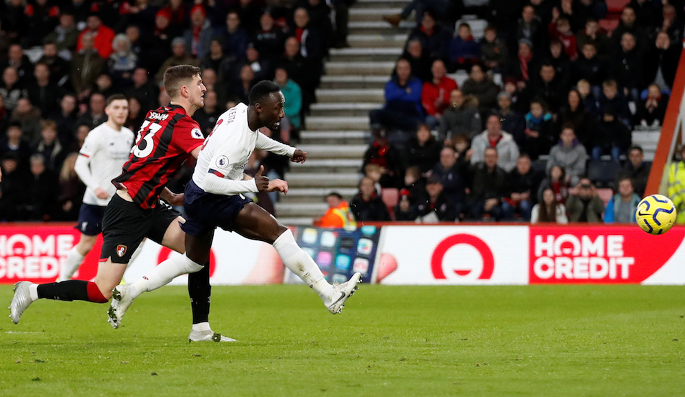 Liverpool’s Naby Keita scores their second goal during the Premier League with Bournemouth at Vitality Stadium in Bournemouth December 7, 2019. — Action Images pic via Reuters