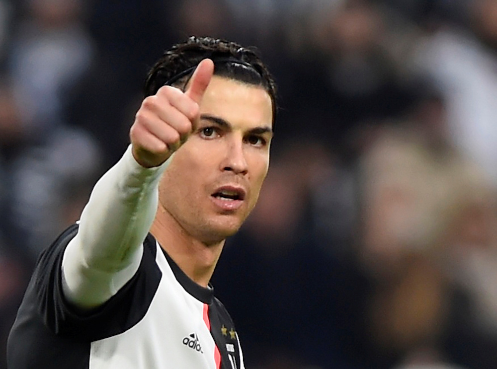 Juventusu00e2u20acu2122 Cristiano Ronaldo reacts during the Serie A match with Udinese at Allianz Stadium in Turin December 15, 2019. u00e2u20acu201d Reuters pic