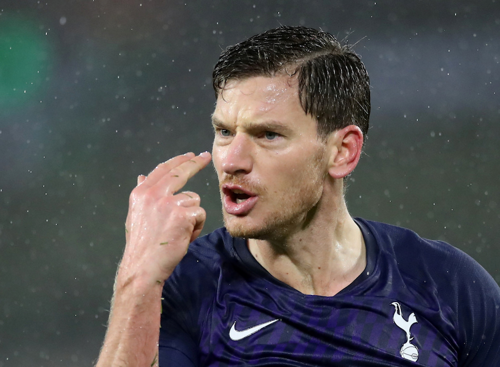 Tottenham Hotspuru00e2u20acu2122s Jan Vertonghen reacts during the Premier League match with Wolverhampton Wanderers at Molineux Stadium in Wolverhampton December 15, 2019. u00e2u20acu201d Reuters pic