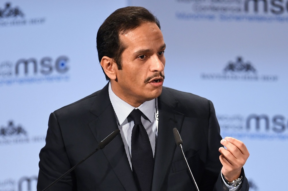 Qatar's Foreign Minister Sheikh Mohammed bin Abdulrahman Al-Thani speaks during the annual Munich Security Conference in Munich February 17, 2019. u00e2u20acu201d Reuters pic