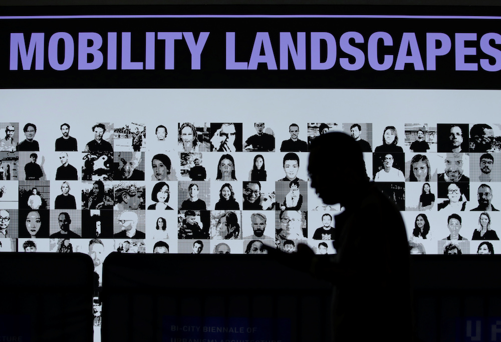 A man walks past the u00e2u20acu02dcEyes of the Cityu00e2u20acu2122 exhibition as the part of a joint Hong Kong/Shenzhen Biennale of Urbanism and Architecture at Futian train station in Shenzhen December 23, 2019. u00e2u20acu201d Reuters pic