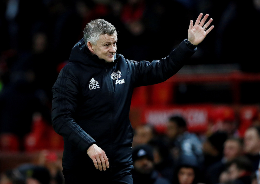 Manchester United manager Ole Gunnar Solskjaer after the Carabao Cup quarter-final match with Colchester United at Old Trafford in Manchester December 18, 2019. u00e2u20acu201d Action Images pic via Reuters