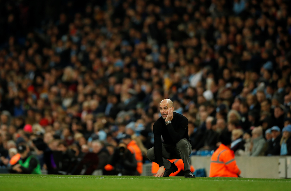 Manchester City manager Pep Guardiola is seen during the Premier League match with Sheffield United at Etihad Stadium in Manchester December 29, 2019. u00e2u20acu201d Action Images pic via Reuters