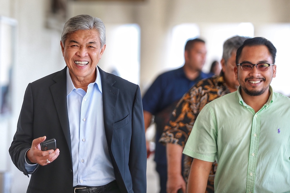 Datuk Seri Ahmad Zahid Hamidi is pictured at the Kuala Lumpur High Court December 2, 2019. — Picture by Ahmad Zamzahuri