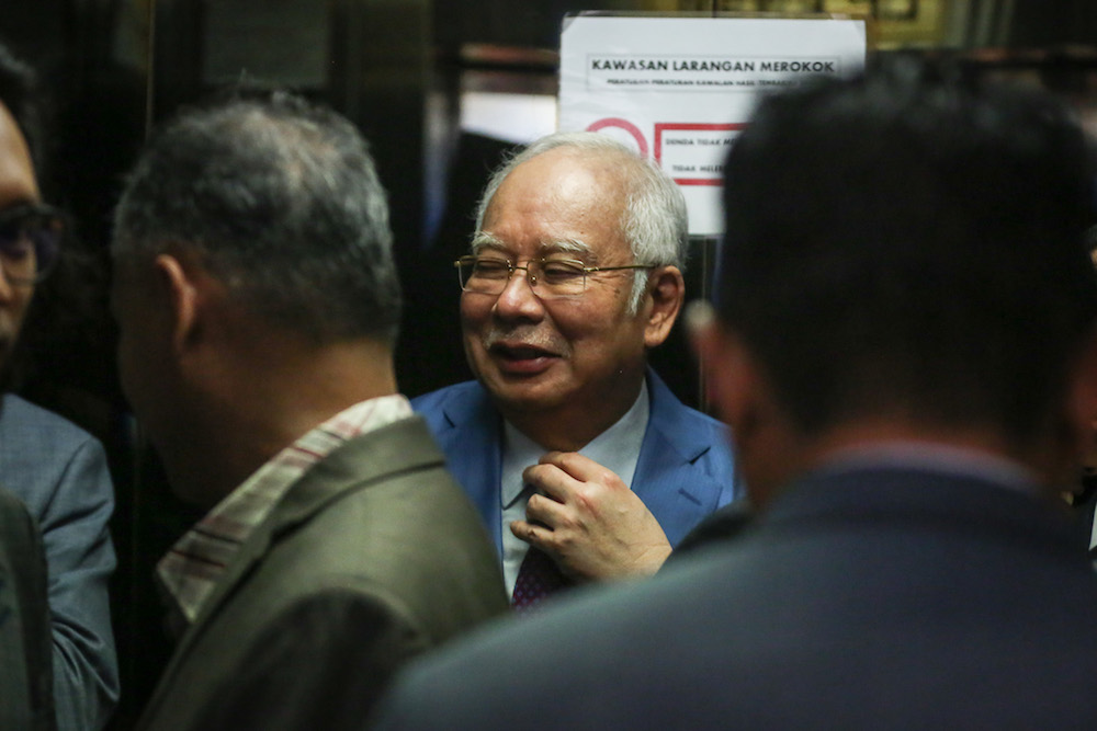 Former prime minister Datuk Seri Najib Razak is seen at the Kuala Lumpur Courts Complex December 3, 2019. u00e2u20acu201d Picture by Yusof Mat Isa