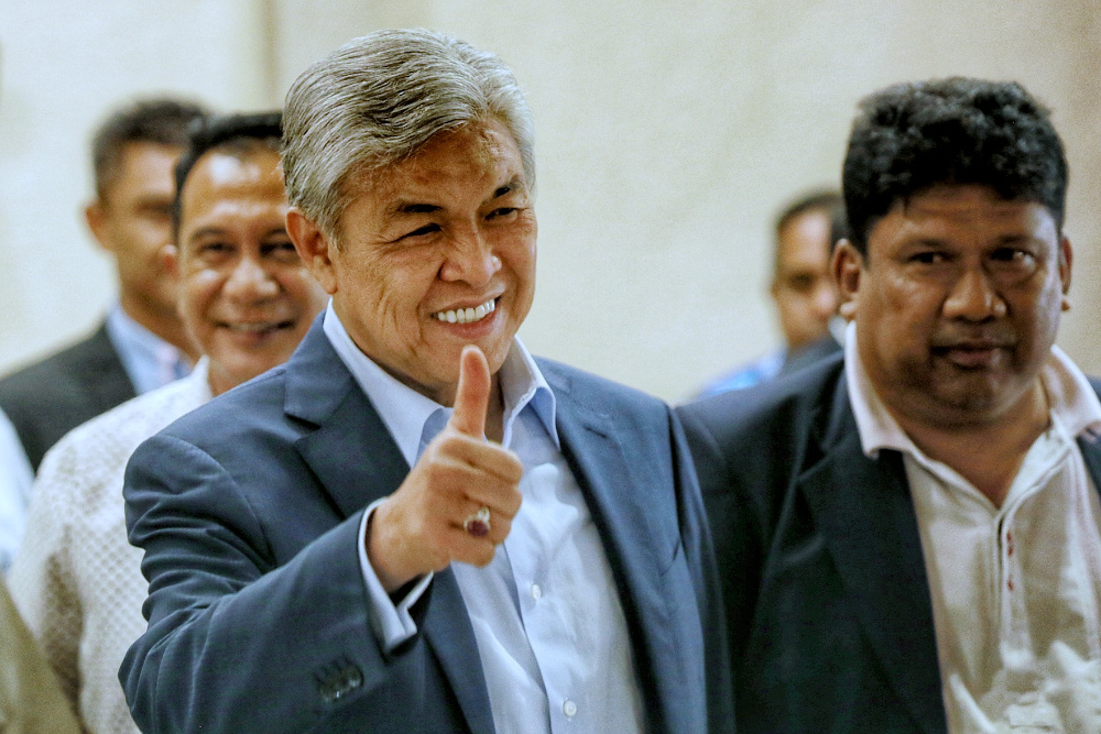 Datuk Seri Ahmad Zahid Hamidi is pictured at Kuala Lumpur High Court December 4, 2019. u00e2u20acu201d Picture by Ahmad Zamzahuri