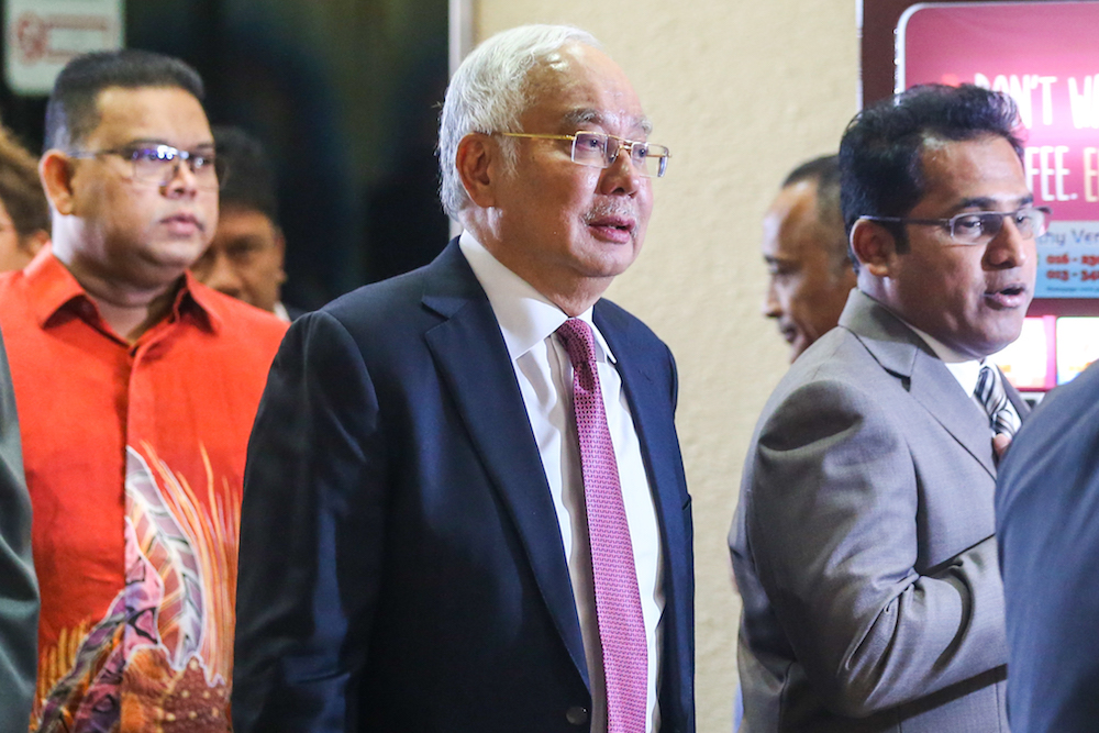 Former prime minister Datuk Seri Najib Razak is seen at the Kuala Lumpur High Court December 4, 2019. u00e2u20acu201d Picture by Firdaus Latif