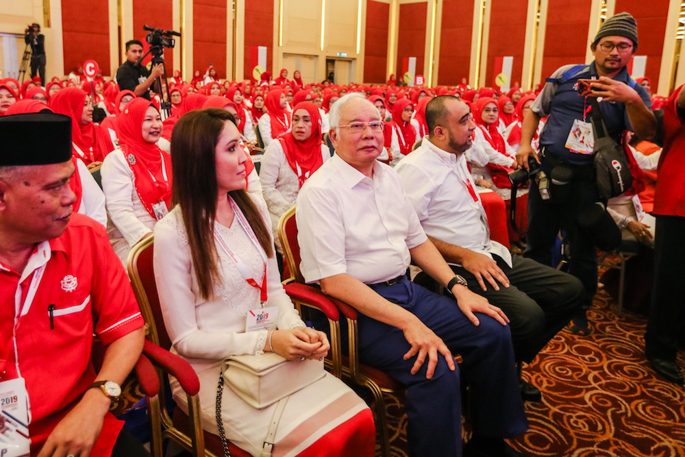 Datuk Seri Najib Razak attends the 2019 Umno General Assembly at Putra World Trade Centre in Kuala Lumpur December 5, 2019. u00e2u20acu201d Picture by Firdaus Latif