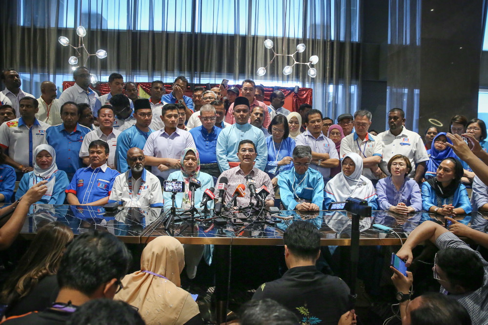 PKR deputy president Datuk Seri Mohamed Azmin Ali speaks during a news conference at AMES Hotel in Melaka December 7, 2019. u00e2u20acu201d Picture by Yusof Mat Isa