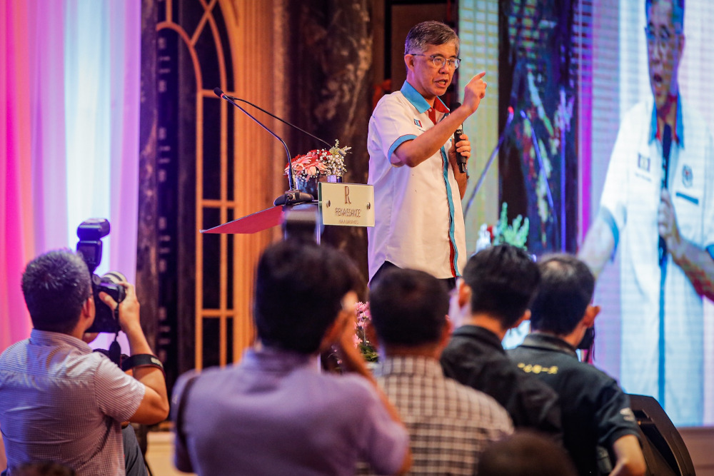 PKR vice-president Chua Tian Chang speaks during the ‘SPV 2030’ dinner at Hotel Renaissance Kuala Lumpur December 8, 2019. — Picture by Hari Anggara