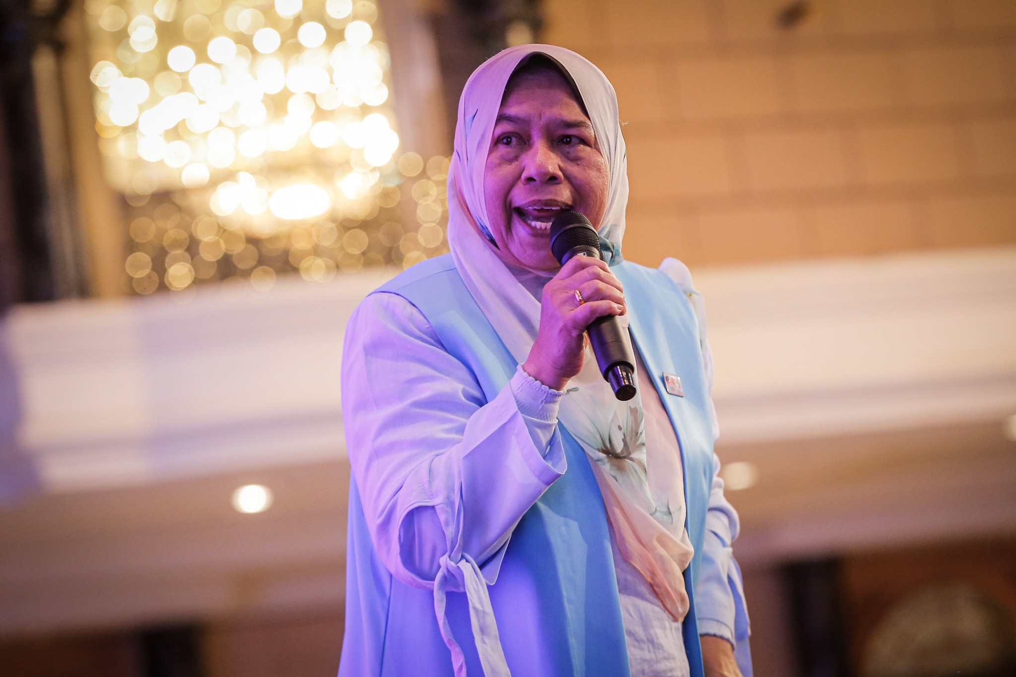 PKR vice-president Zuraida Kamaruddin speaks during the u00e2u20acu02dcSPV 2030u00e2u20acu2122 dinner at Hotel Renaissance Kuala Lumpur December 8, 2019. u00e2u20acu201d Picture by Hari Anggara