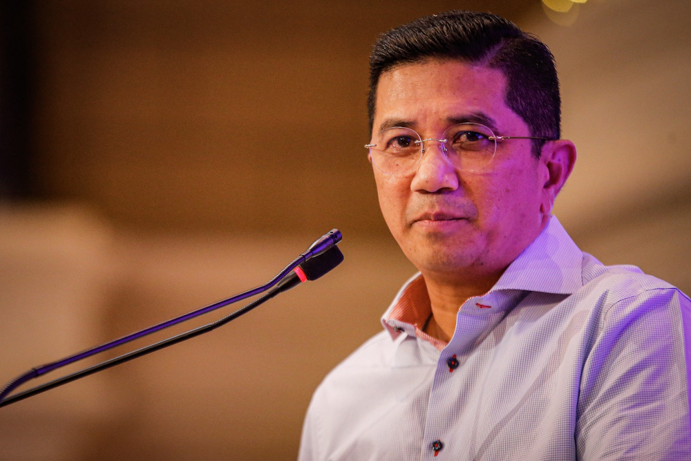 PKR deputy president Datuk Seri Azmin speaks during the u00e2u20acu02dcSPV 2030u00e2u20acu2122 dinner at Hotel Renaissance Kuala Lumpur December 8, 2019. u00e2u20acu201d Picture by Hari Anggara