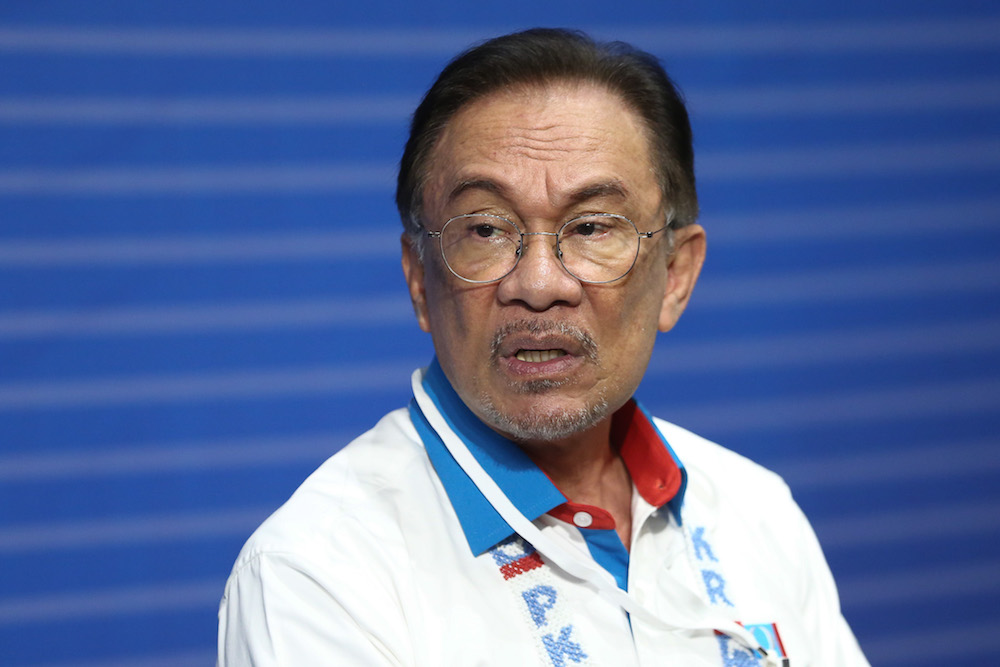 PKR president Datuk Seri Anwar Ibrahim speaks during a press conference after the 2019 PKR National Congress at MITC in Ayeh Keroh, Melaka December 8, 2019. u00e2u20acu201d Picture by Ahmad Zamzahuri