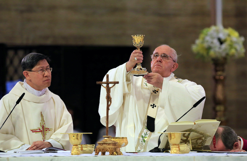 Pope Francis is seen here with Archbishop of Manila Cardinal Luis Antonio. u00e2u20acu201d Reuters picnn