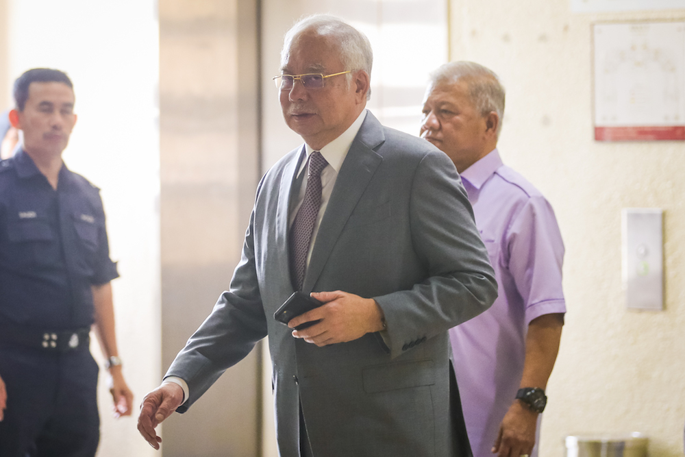 Former prime minister Datuk Seri Najib Razak is pictured at the Kuala Lumpur High Court December 9, 2019. u00e2u20acu201d Picture by Firdaus Latif