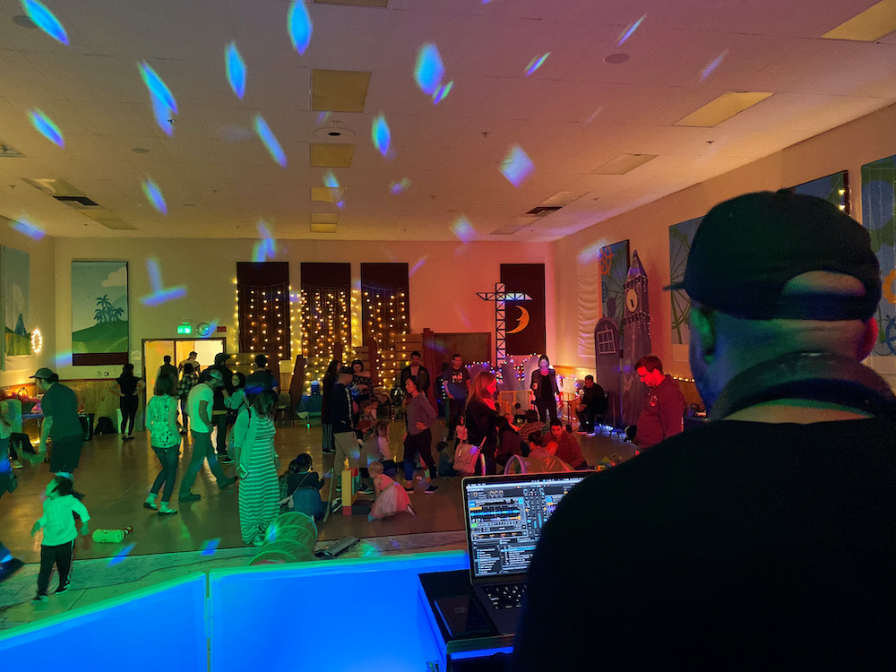 DJ E.T. Hazzard plays music from his booth at a 'Baby Rave' in Oakland, California November 10, 2019. u00e2u20acu201d Reuters pic