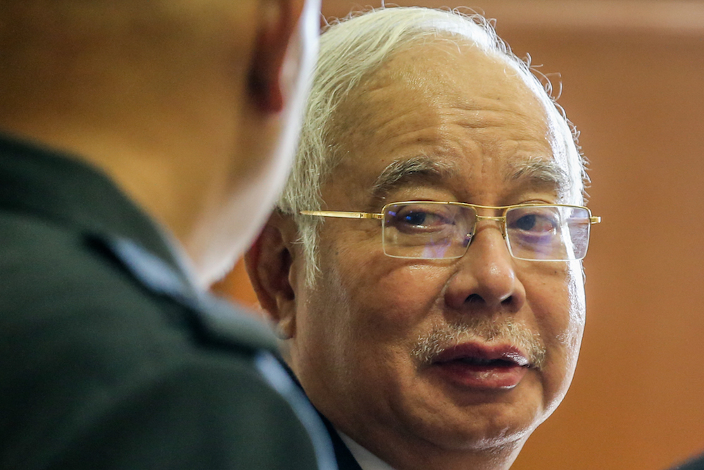 Former prime minister Datuk Seri Najib Razak is pictured at the Kuala Lumpur High Court December 13, 2019. u00e2u20acu201d Picture by Firdaus Latif