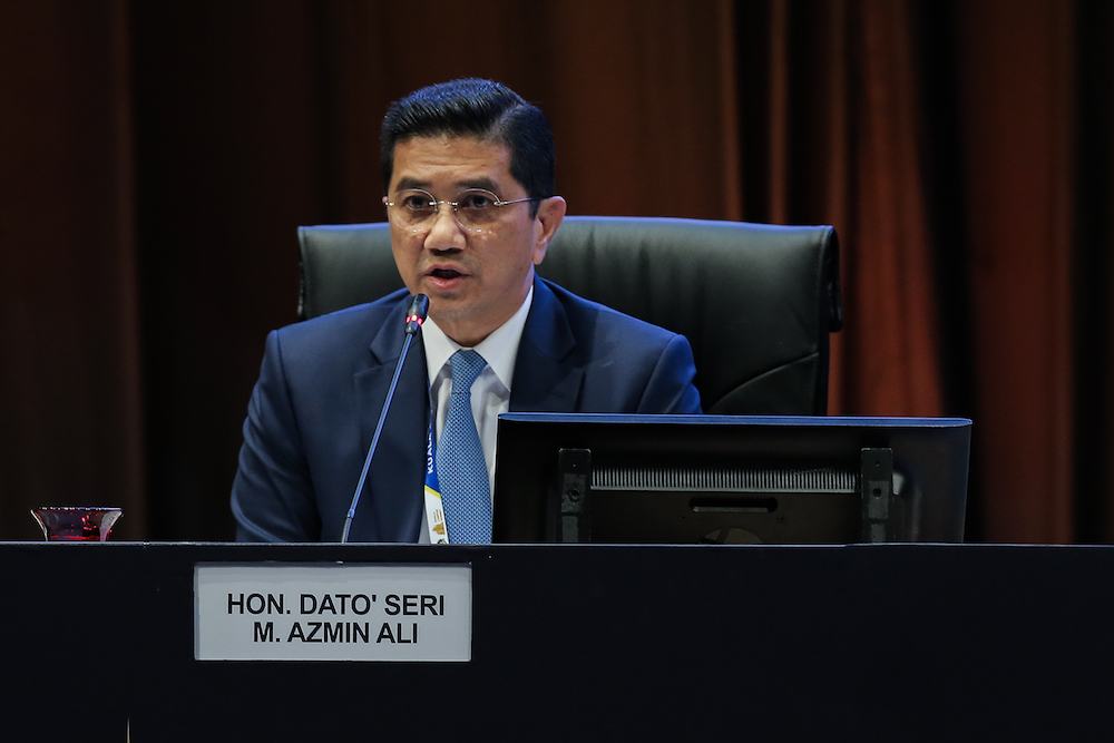 Economic Affairs Minister Datuk Seri Azmin Ali speaks during Redistribution of Wealth-Shared Prosperity session at the Kuala Lumpur Summit 2019 December 20, 2019. u00e2u20acu201d Picture by Miera Zulyana
