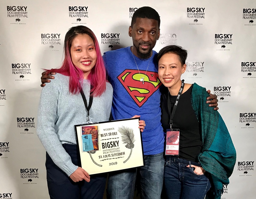 Cheyenne Tan Bruce Franks Jr. and Teng Poh Si receiving the Big Sky Documentary Film Festival earlier this year. ―  Picture courtesy of Teng Poh Si