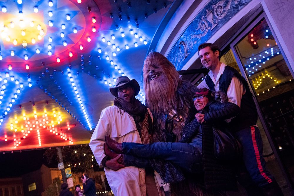 Fans arrive at the Grand Lake Theater for the opening of the final chapter of the Skywalker saga 'Star Wars: The Rise of Skywalker' in Oakland, CaliforniaDecember 19, 2019. u00e2u20acu201d Reuters pic