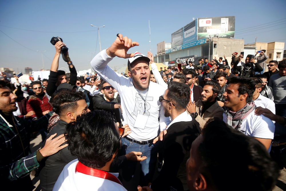 An Iraqi student shouts slogans during ongoing anti-government protests, in Basra, Iraq, December 24, 2019. u00e2u20acu201d Reuters pic