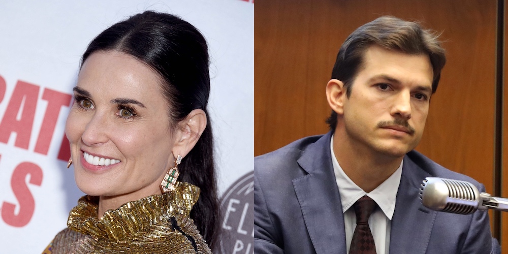 Rumours were rife that Kutcher (right) was having an affair towards the end of his marriage to Moore. — AFP pics