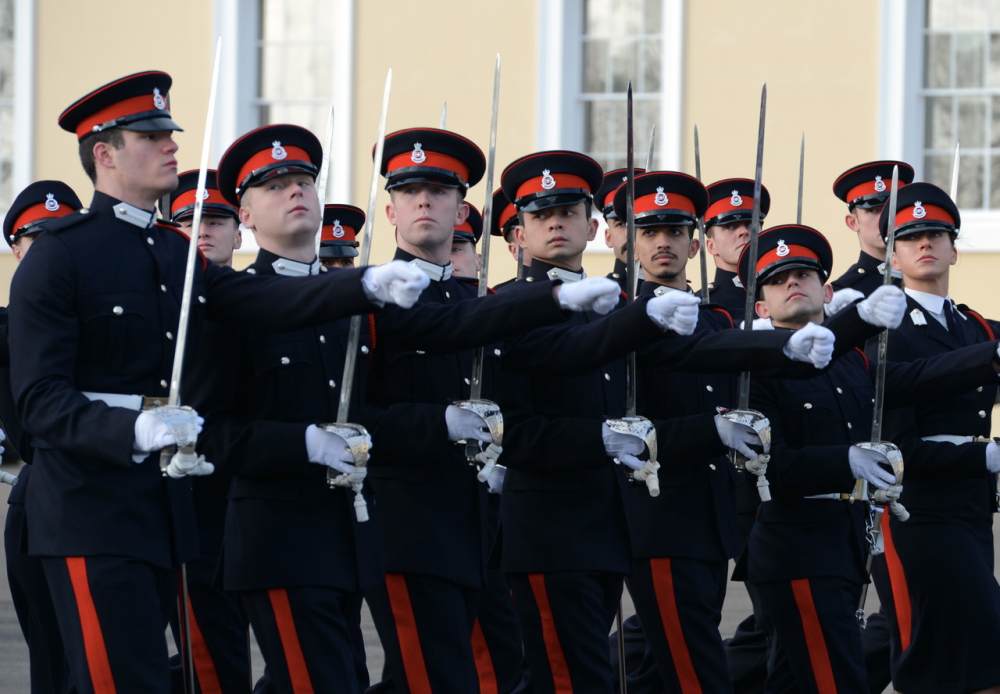 Regent of Pahang Tengku Hassanal Ibrahim Alam Shah (fourth, left) was among the 242 cadet officers commissioned at the Sovereignu00e2u20acu2122s Parade at the Sandhurst, which was graced by Sophie, the Countess of Wessex. u00e2u20acu2022 Bernama pic