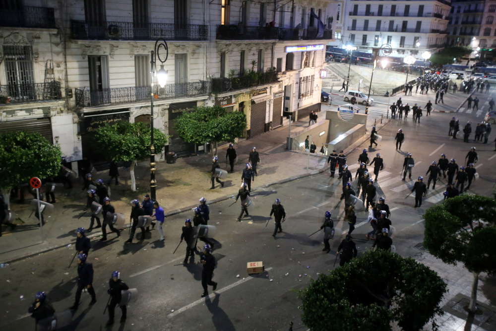 Riot police are deployed during a protest to reject the presidential election in Algiers, Algeria December 12, 2019. u00e2u20acu201d Reuters pic 