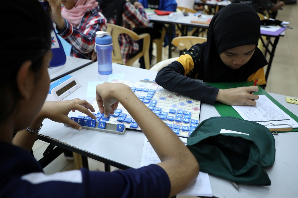 Players play Scrabble at the WESPA Youth Cup 2019 in Kuala Lumpur November 30, 2019. u00e2u20acu2022 Reuters pic