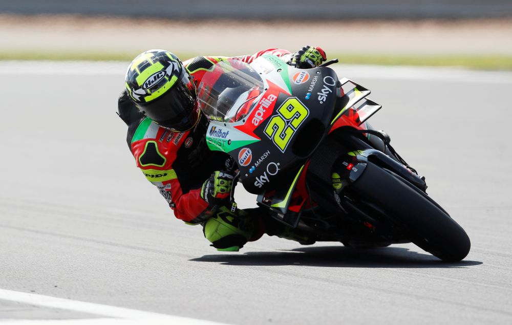 Aprilia Racing Team Gresiniu00e2u20acu2122s Andrea Iannone is pictured during practice ahead of the British Grand Prix August 23, 2019. u00e2u20acu2022 Reuters pic 
