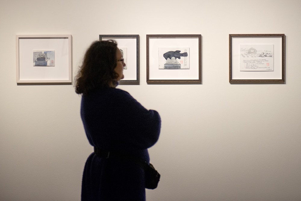 A woman visits the u00e2u20acu02dcJapanese Notebooku00e2u20acu2122 exhibition showing more than 100 sketches by late Oscar-winning Polish film and theatre director Andrzej Wajda at the Manggha Museum of Japanese Art and Technology in Krakow, Poland November 20, 2019. u00e2u20acu201d AFP pic