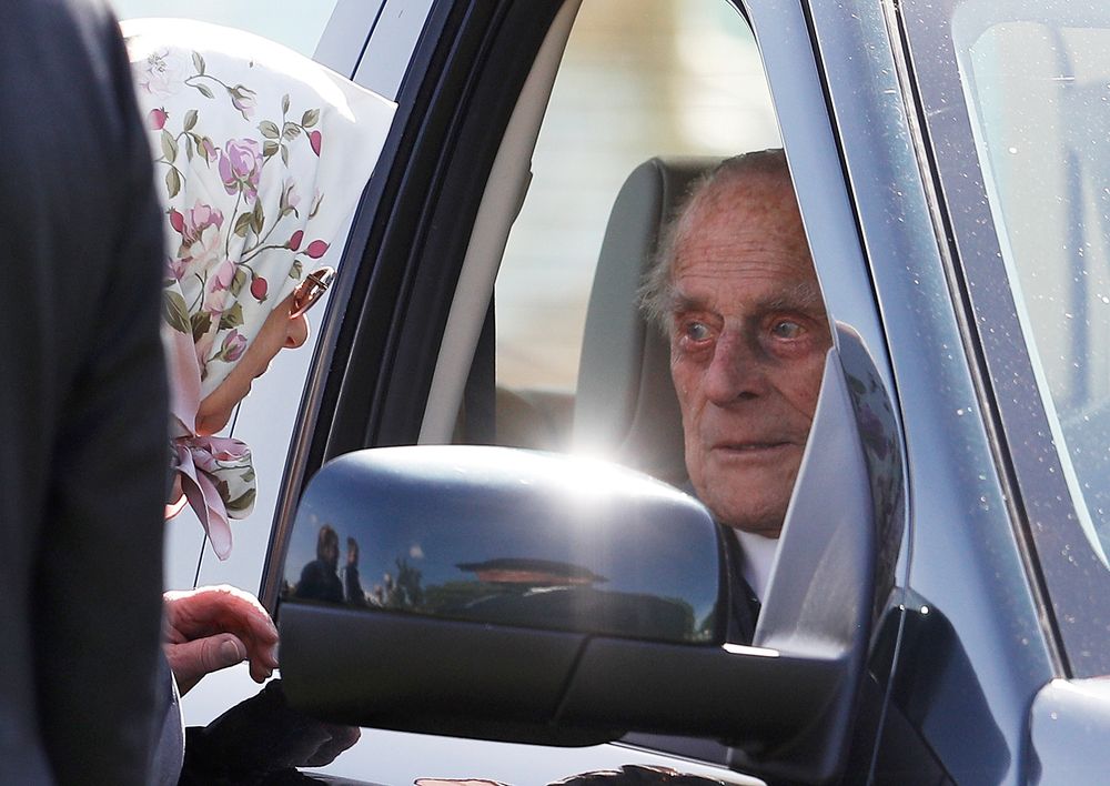 File picture shows Britainu00e2u20acu2122s Queen Elizabeth speaking to Prince Philip at the Royal Windsor Horse Show, in Windsor, May 11, 2018. u00e2u20acu201d Reuters pic