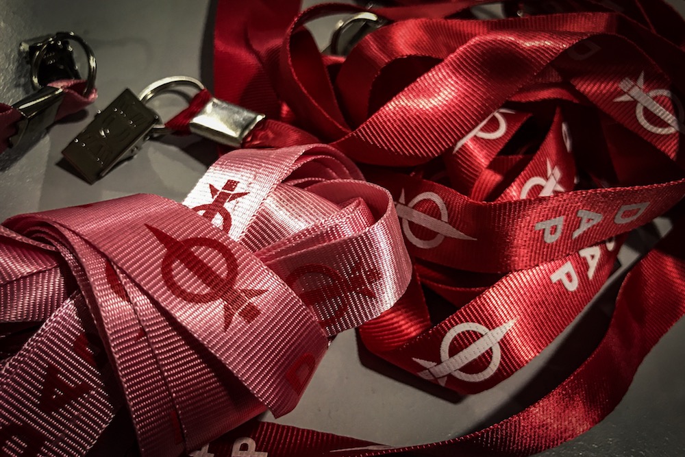 Lanyards are seen during the DAP Federal Territory State Annual Conversation 2019 at the DAP headquarters in Kuala Lumpur December 8, 2019. u00e2u20acu201d Picture by Hari Anggara