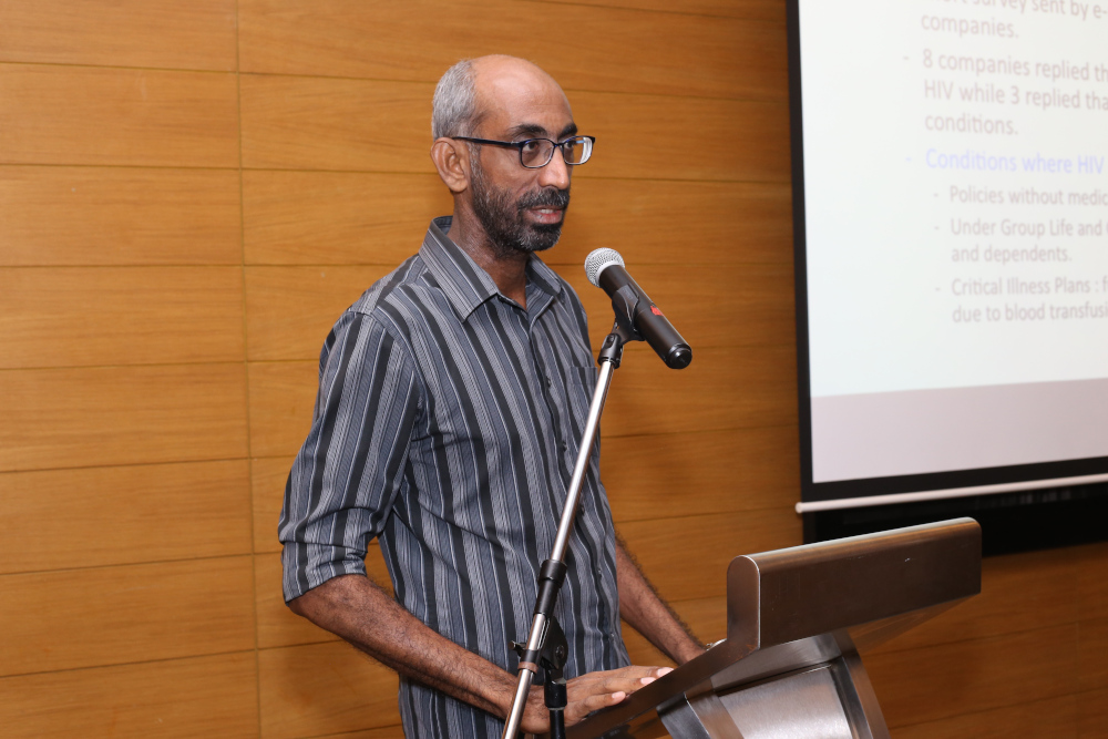 Dr Kana Kulasingam (pictured) and Dr Sharuna Verghis talked to 14 individuals living with HIV about their experience applying for health insurance in Malaysia. — Picture courtesy of Malaysian AIDS Foundation