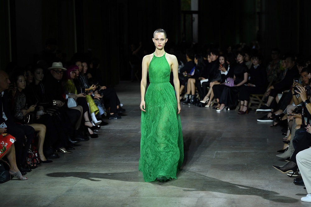 In this file photo taken on September 30, 2019 a model presents a creation by Shiatzy Chen during the Women's Spring-Summer 2020 Ready-to-Wear collection fashion show at the Palais de Tokyo in Paris. u00e2u20acu201d AFP pic  