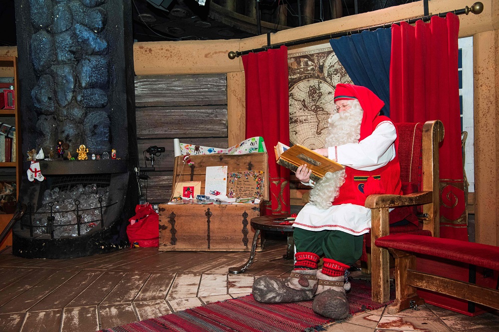 Santa Claus poses at his office near Rovaniemi, Finnish Lapland December 2, 2019. — AFP pic