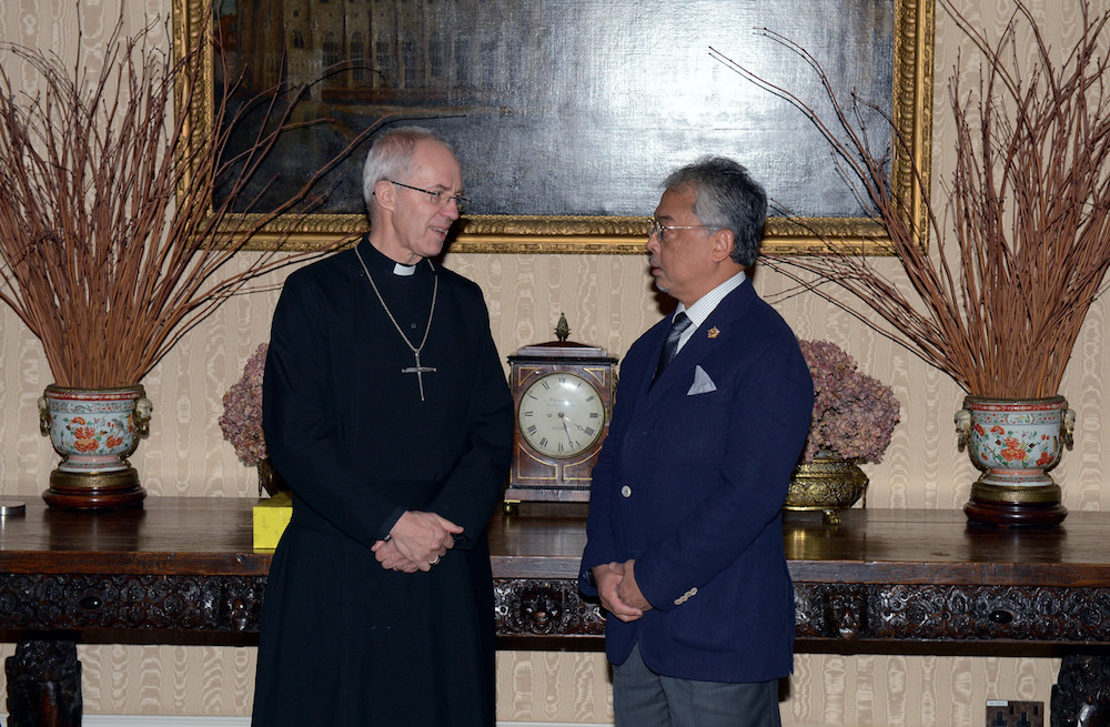 Yang di-Pertuan Agong Al-Sultan Abdullah Riu00e2u20acu2122ayatuddin Al-Mustafa Billah Shah meets the Archbishop of Canterbury, Justin Welby, at his official residence, Lambeth Palace, in London December 12, 2019. u00e2u20acu201d Bernama pic