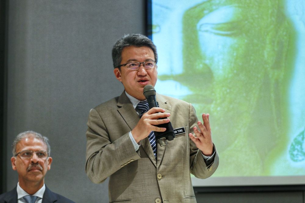Liew Chin Tong speaks during a press conference after the Grand Shravasti Blessing Ceremony For World Peace 2020 event in Petaling Jaya December 11, 2019.u00e2u20acu201d Picture by Ahmad Zamzahuri