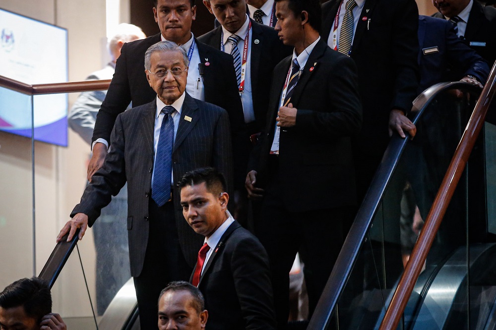 Prime Minister Tun Dr Mahathir Mohamad at the Kuala Lumpur Summit 2019 at the Kuala Lumpur Convention Centre December 19, 2019. u00e2u20acu201d Picture by Hari Anggara