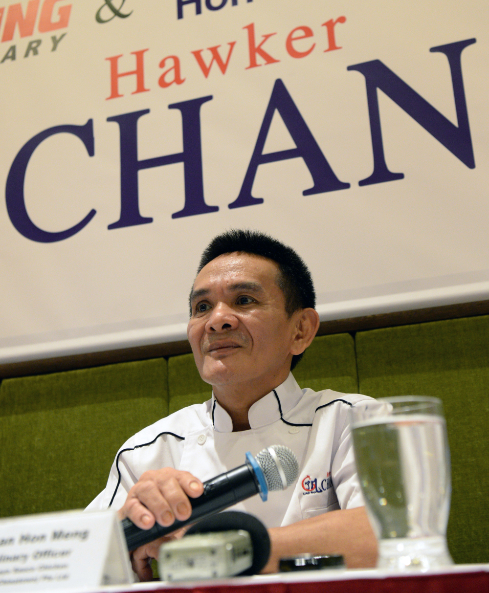 Chef Chan Hon Meng, nicknamed u00e2u20acu02dcHawker Chanu00e2u20acu2122, runs the worldu00e2u20acu2122s least expensive Michelin-starred restaurant in Singapore. u00e2u20acu201d AFP pic 