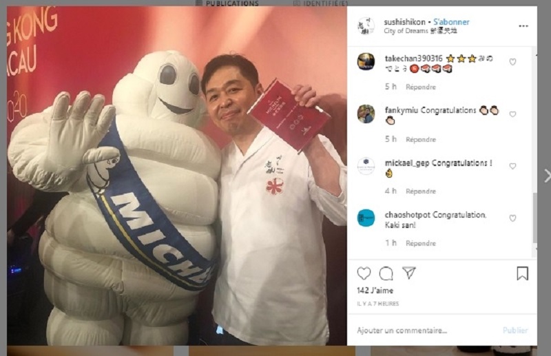 The Hong Kong sushi counter, Sushi Shikon, confirms that it has been re-awarded three Michelin stars following a move to new premises. u00e2u20acu201d Screengrab from Sushi Shikon Instagram via AFP