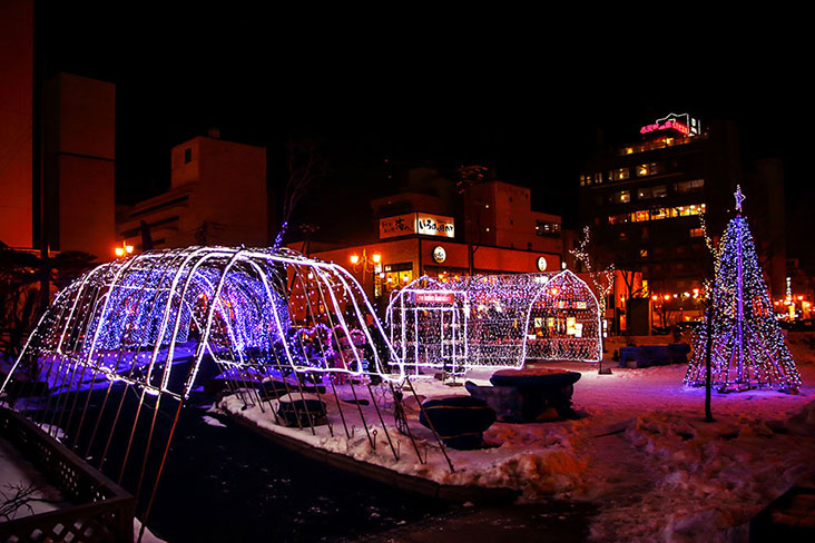 Christmastime in Hokkaido is all about lights and snow