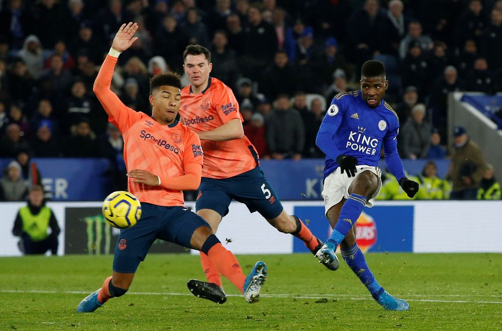 Leicester City's Kelechi Iheanacho scores their second goal against Everton at King Power Stadium, Leicester, December 1, 2019. u00e2u20acu201d Reuters pic