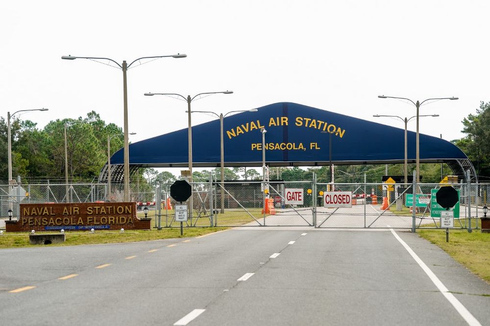 A general view of the atmosphere at the Pensacola Naval Air Station after a shooting on December 06, 2019 in Pensacola, Florida. The second shooting on a US Naval Base in a week has left three dead plus the suspect and seven people wounded. u00e2u20acu201d AFP pic