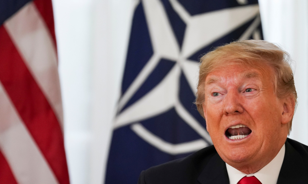 US President Donald Trump speaks during a meeting with Nato Secretary General Jens Stoltenberg (not pictured), ahead of the Nato summit in Watford, in London, Britain, December 3, 2019. u00e2u20acu201d Reuters pic 