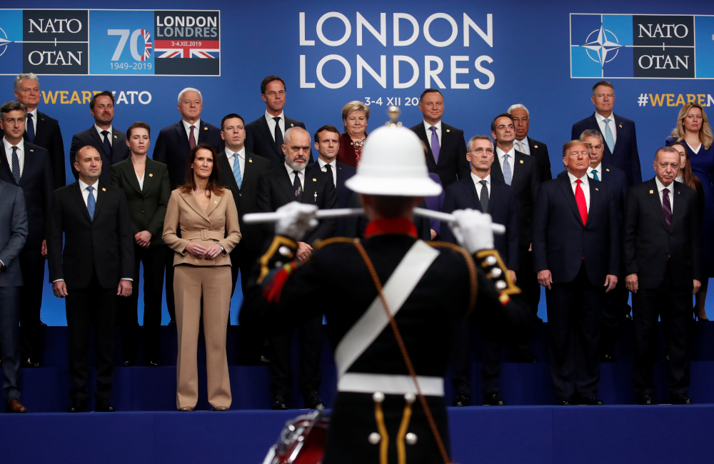 Nato leaders pose for a family photo during the Nato leaders summit in Watford, Britain December 4, 2019. u00e2u20acu201d Reuters pic